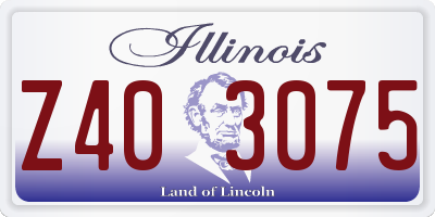 IL license plate Z403075