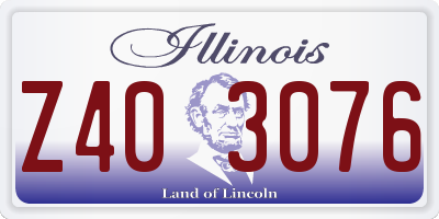 IL license plate Z403076