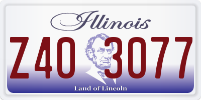 IL license plate Z403077