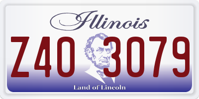 IL license plate Z403079
