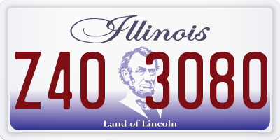 IL license plate Z403080