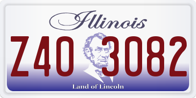 IL license plate Z403082
