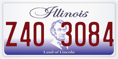 IL license plate Z403084