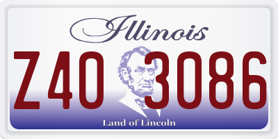 IL license plate Z403086
