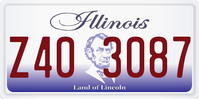 IL license plate Z403087