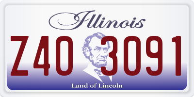 IL license plate Z403091