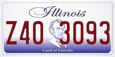 IL license plate Z403093
