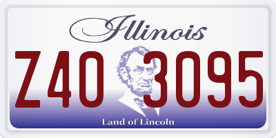 IL license plate Z403095