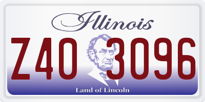 IL license plate Z403096
