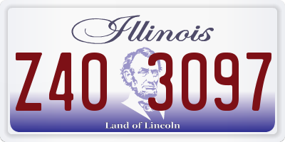 IL license plate Z403097