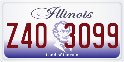 IL license plate Z403099