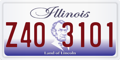 IL license plate Z403101