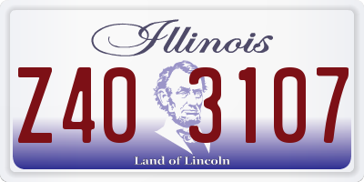 IL license plate Z403107