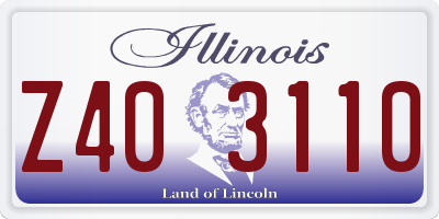 IL license plate Z403110