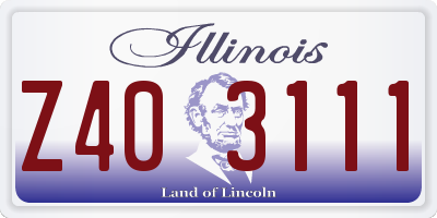 IL license plate Z403111