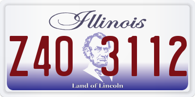 IL license plate Z403112