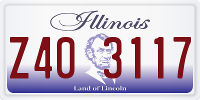 IL license plate Z403117
