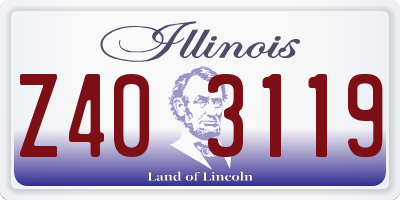 IL license plate Z403119