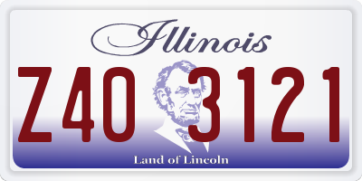 IL license plate Z403121