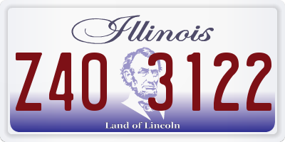IL license plate Z403122