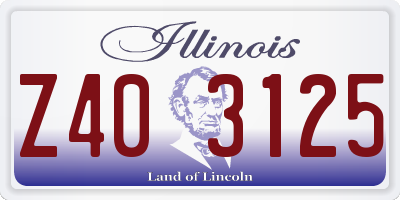 IL license plate Z403125