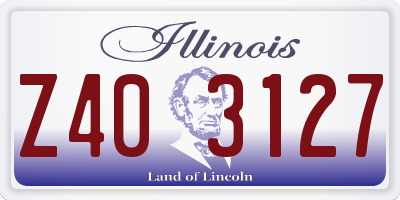 IL license plate Z403127