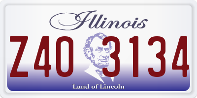 IL license plate Z403134