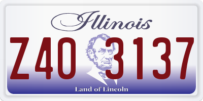 IL license plate Z403137