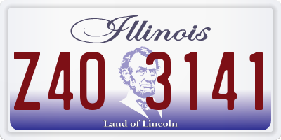 IL license plate Z403141
