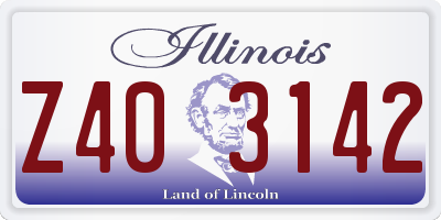IL license plate Z403142