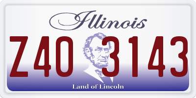 IL license plate Z403143
