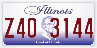 IL license plate Z403144