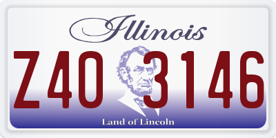 IL license plate Z403146
