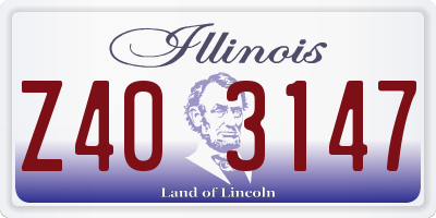 IL license plate Z403147