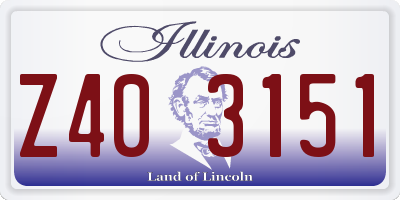 IL license plate Z403151