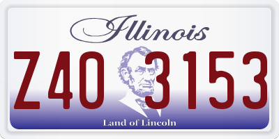IL license plate Z403153