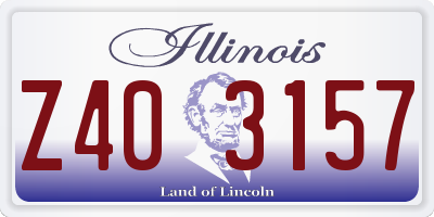 IL license plate Z403157