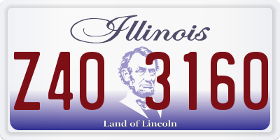 IL license plate Z403160