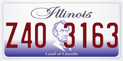 IL license plate Z403163