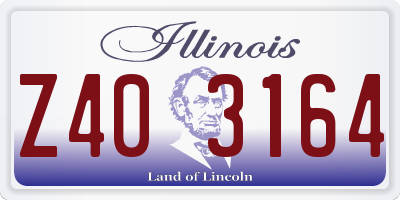 IL license plate Z403164