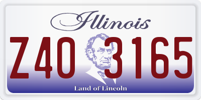 IL license plate Z403165