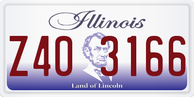 IL license plate Z403166