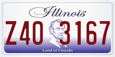 IL license plate Z403167