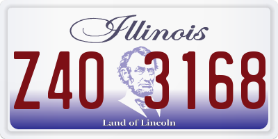 IL license plate Z403168