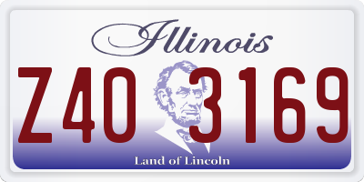IL license plate Z403169
