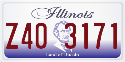 IL license plate Z403171