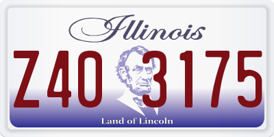 IL license plate Z403175