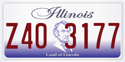 IL license plate Z403177