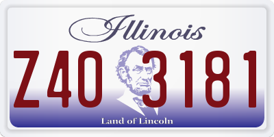 IL license plate Z403181