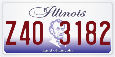 IL license plate Z403182